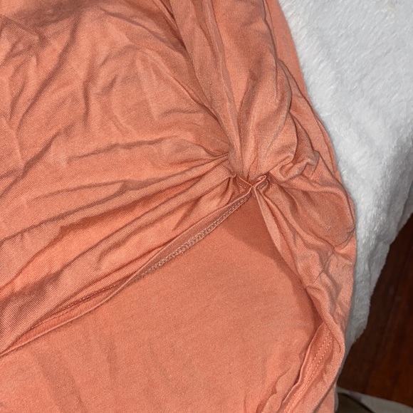 Long Coral Tshirt Dress - Picture 3 of 3